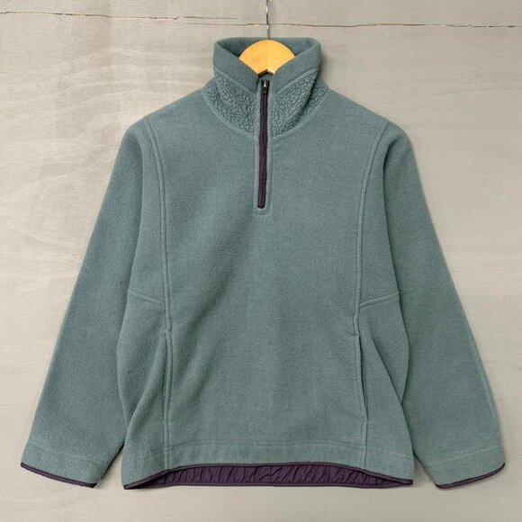 Vintage Patagonia Anorak 1/4 Zip Synchilla Fleece Cyan Blue XS - Picture 1 of 7